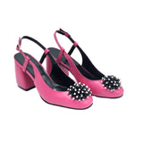 Pantofi decupati din piele soft Tatiana fucsia