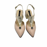 Pantofi decupati PF456-3 roz pudra