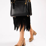 Pantofi din piele cu accesorii Emily cappuccino