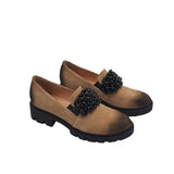 Pantofi din piele intoarsa Anya Nude