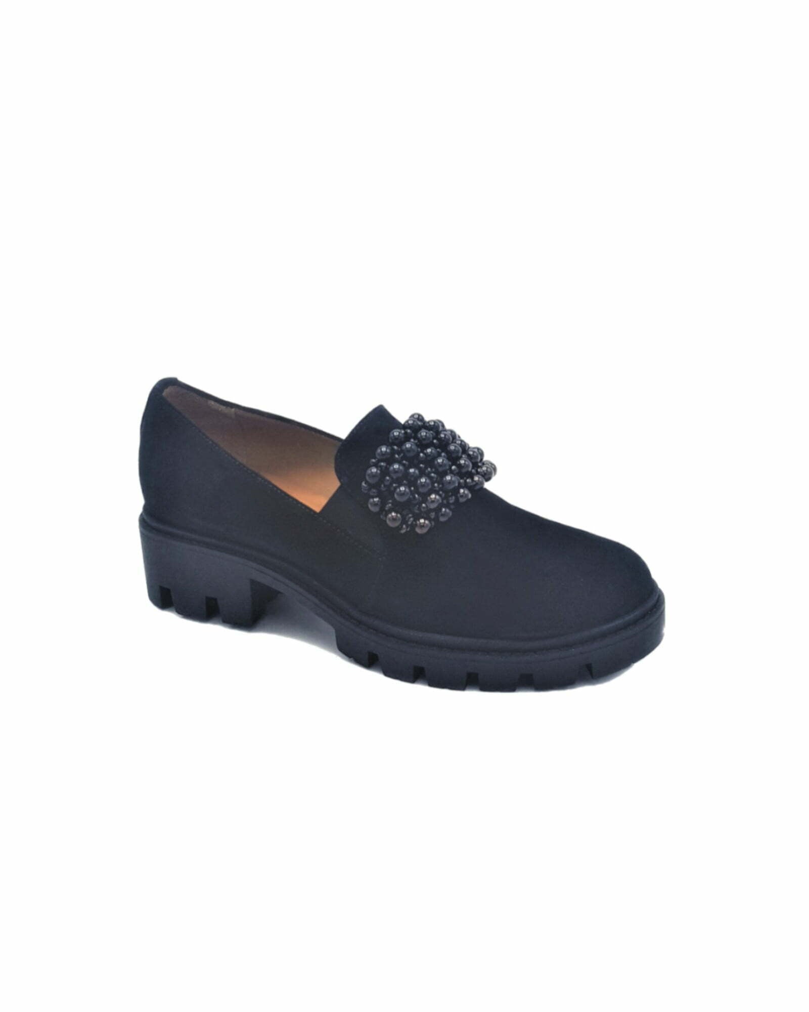 Pantofi din piele intoarsa AnyaBlack
