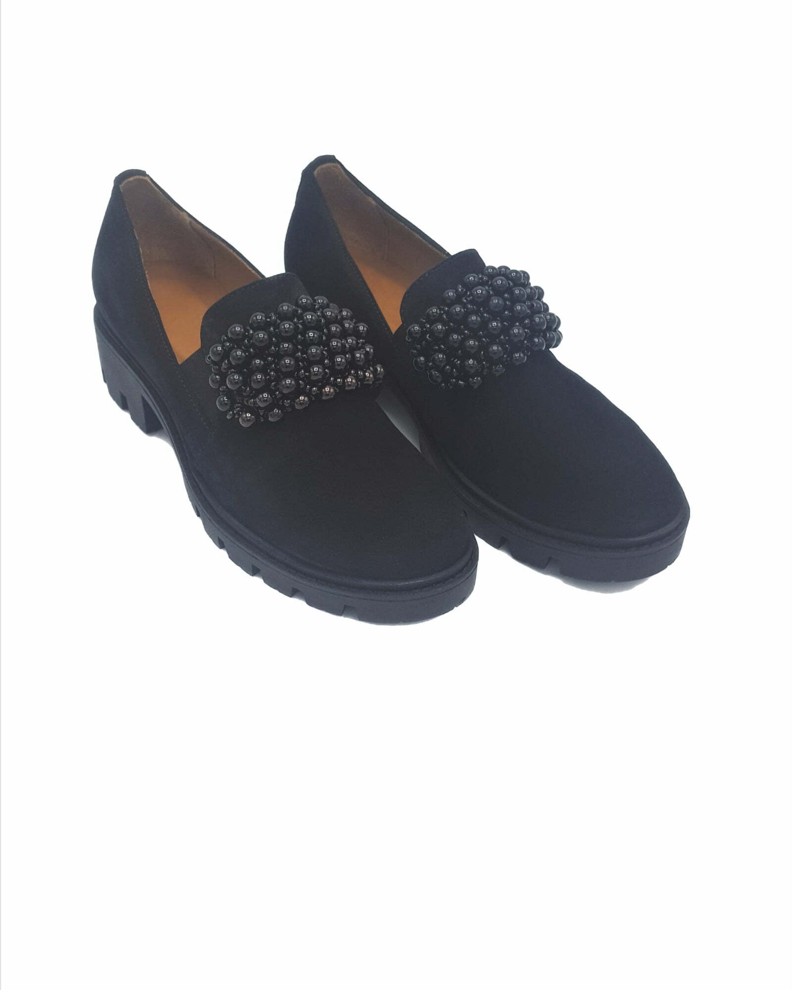 Pantofi din piele intoarsa AnyaBlack
