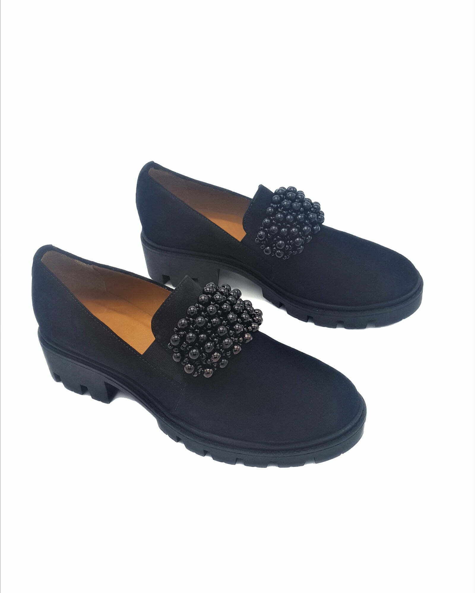 Pantofi din piele intoarsa AnyaBlack