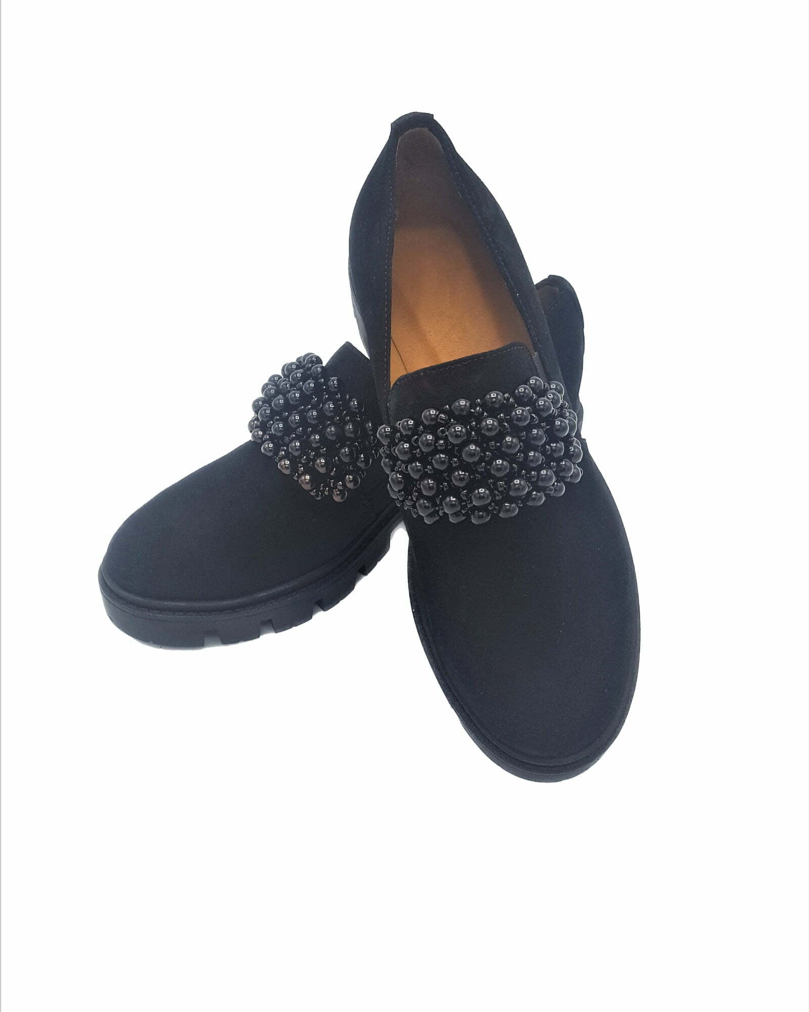Pantofi din piele intoarsa AnyaBlack
