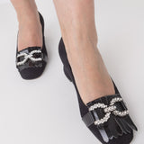 Pantofi din piele intoarsa Camila Black