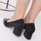 Pantofi din piele intoarsa Camila Black