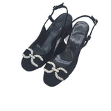 Pantofi din piele intoarsa cu accesorii Emily negru