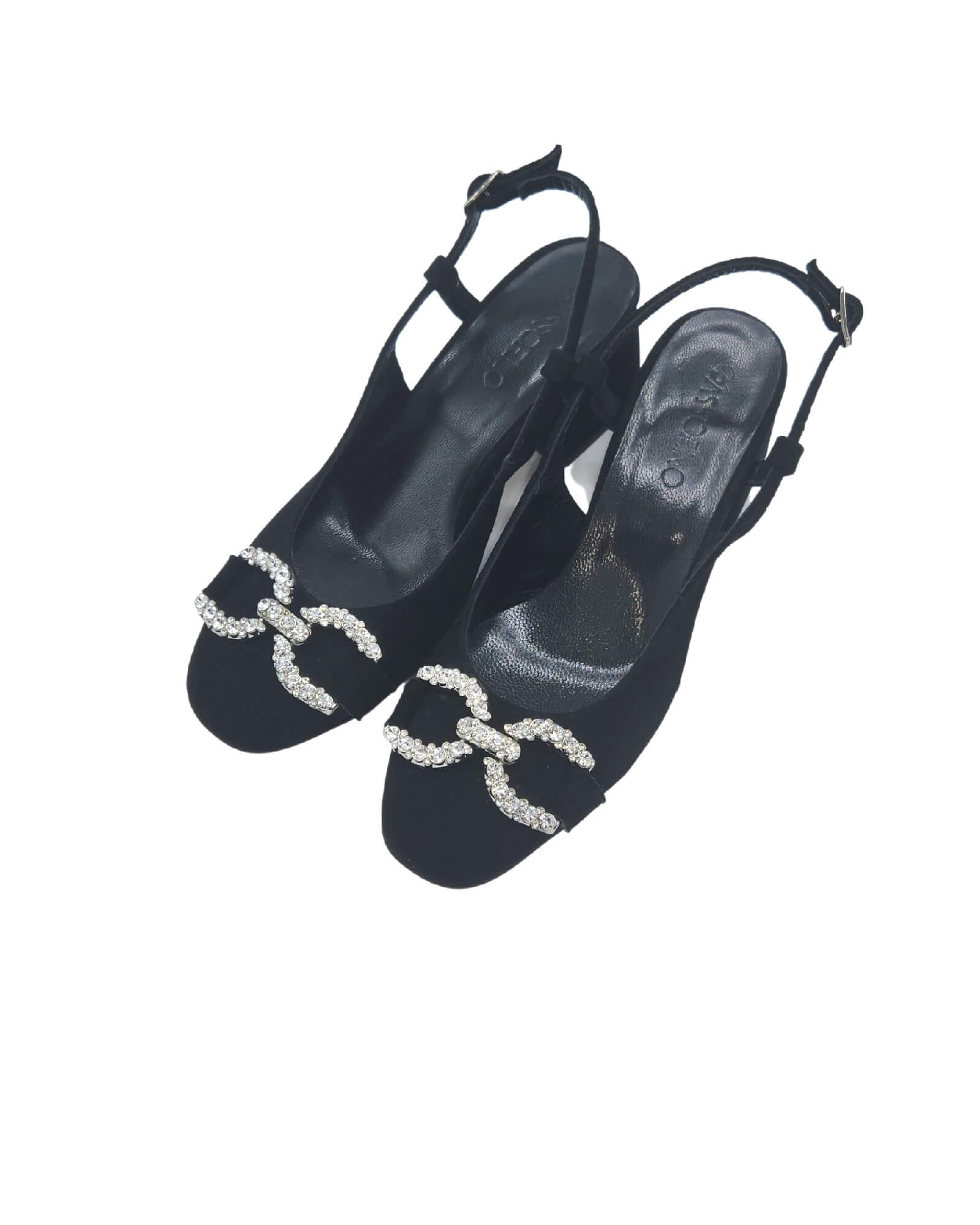Pantofi din piele intoarsa cu accesorii Emily negru