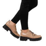 Pantofi din piele Nastasia Cappuccino