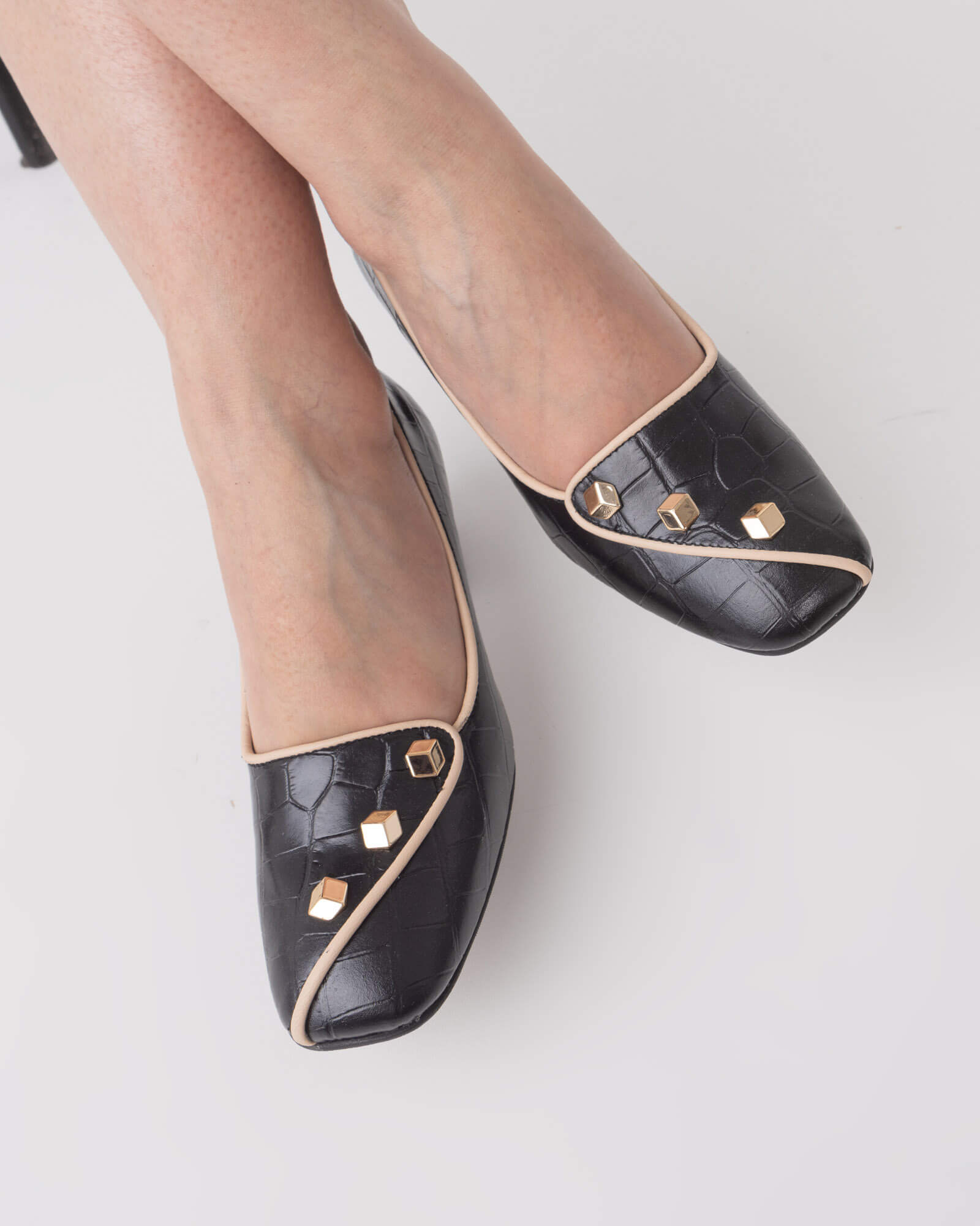 Pantofi din piele presaj Orleans Black