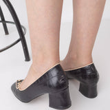 Pantofi din piele presaj Orleans Black