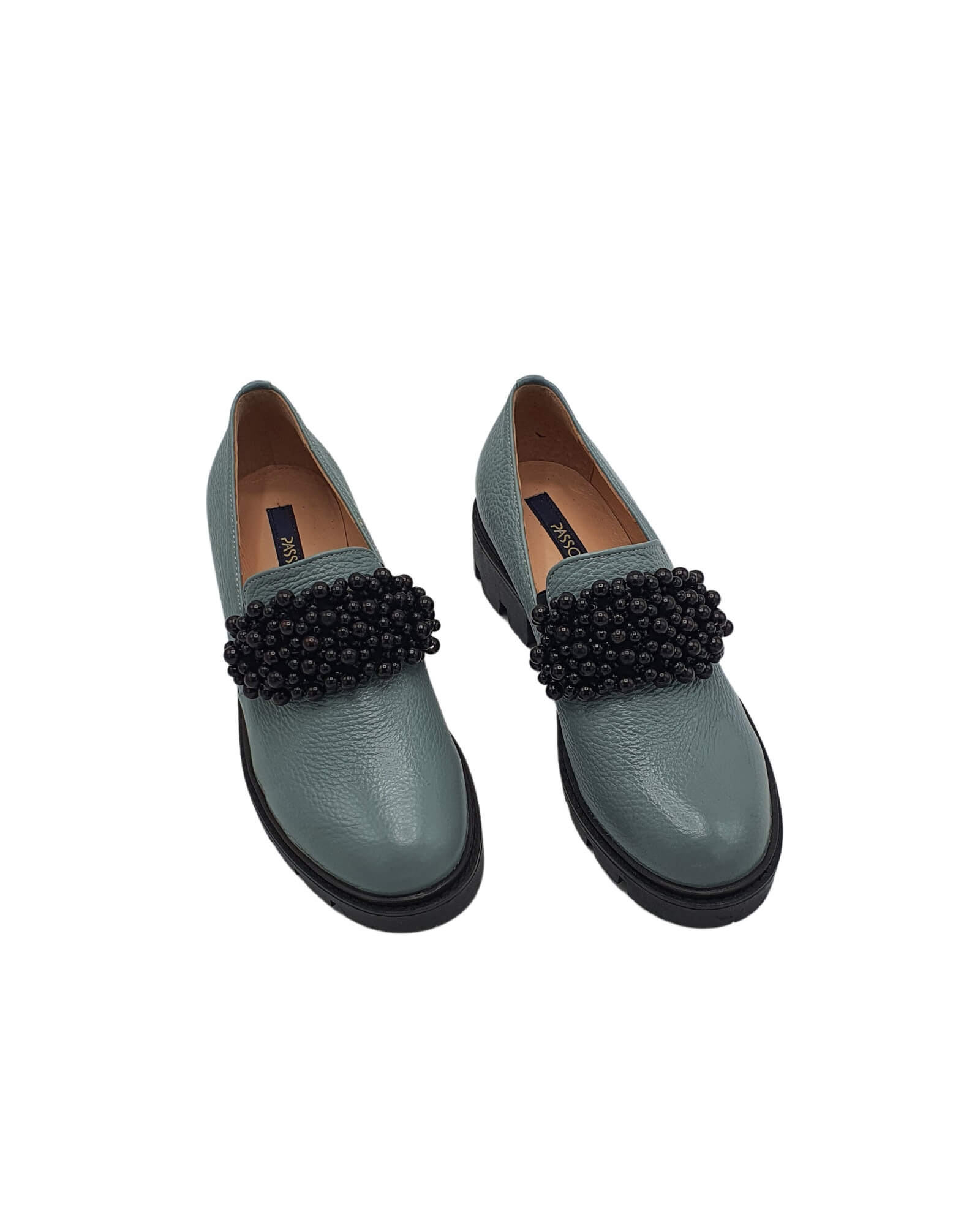 Pantofi din piele soft Anya Mint