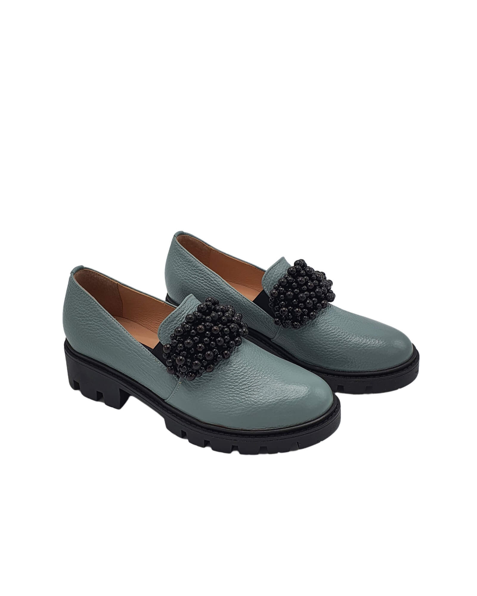 Pantofi din piele soft Anya Mint