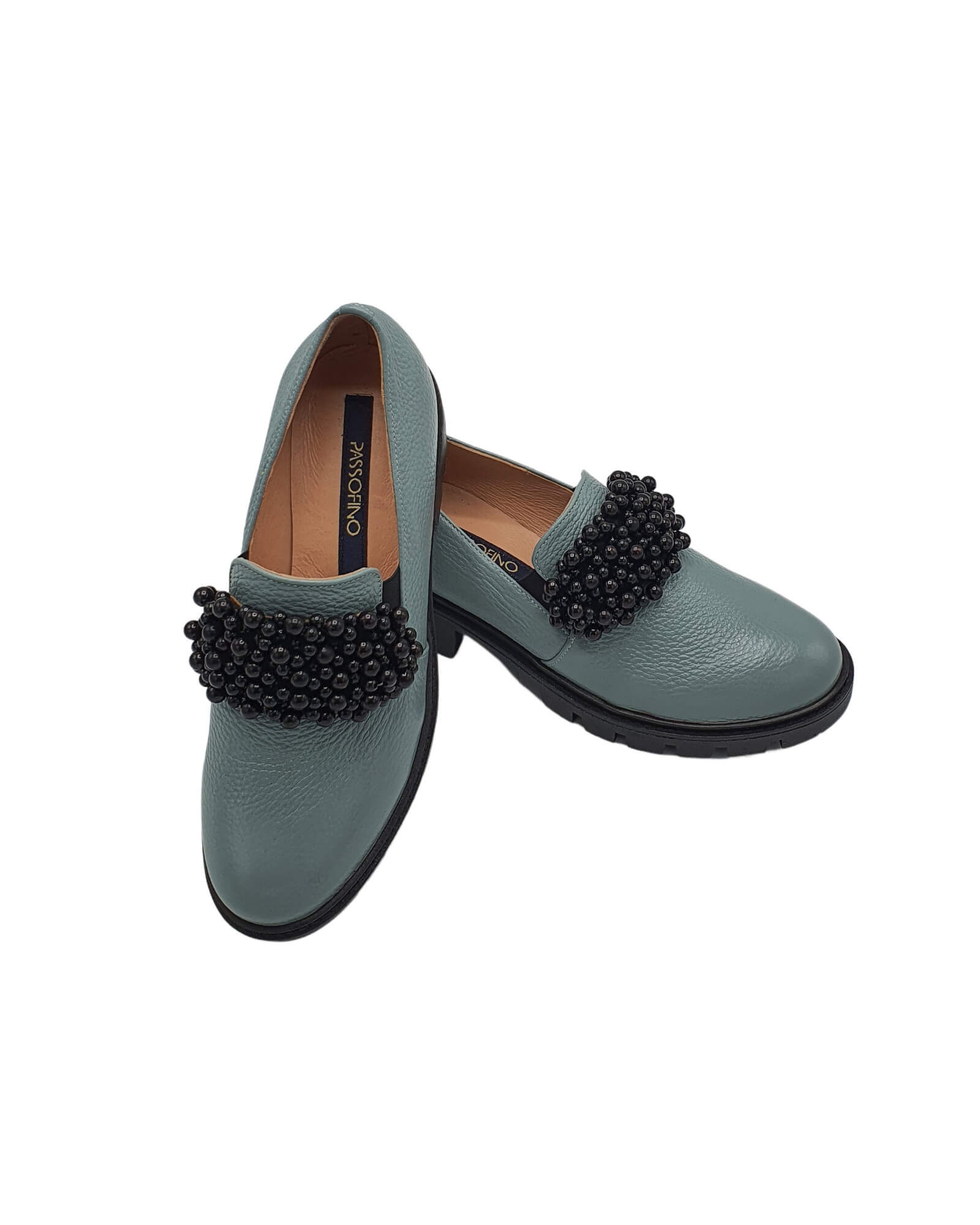 Pantofi din piele soft Anya Mint