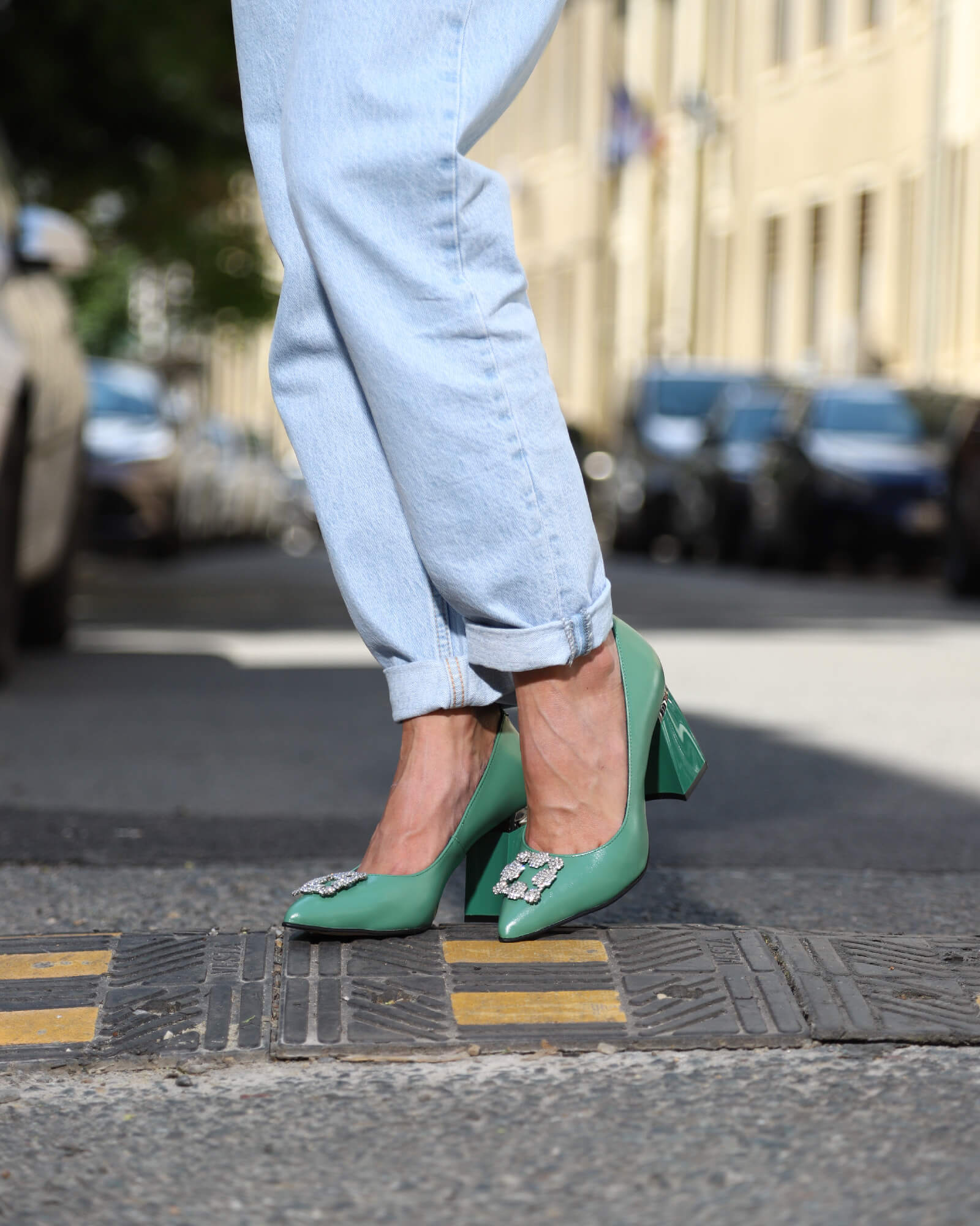 Pantofi eleganti cu accesoriu Lora Aloe