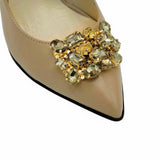 Pantofi eleganti cu accesoriu PF309-12 cappuccino