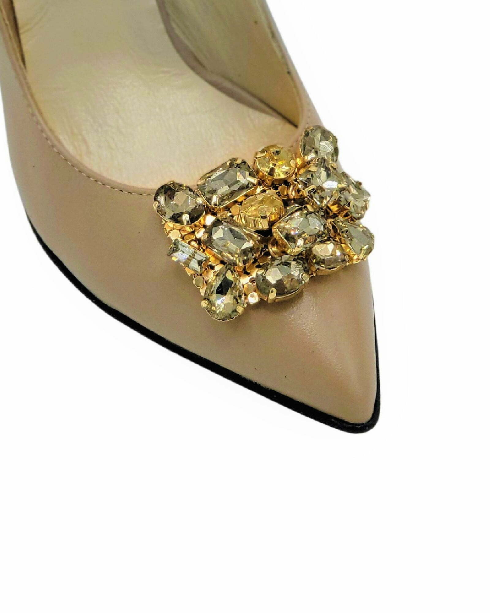 Pantofi eleganti cu accesoriu PF309-12 cappuccino