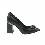 Pantofi eleganti cu accesoriu PF309-12 negru