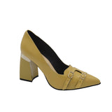 Pantofi eleganti cu doua catarame Venetia Yellow