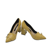 Pantofi eleganti cu doua catarame Venetia Yellow