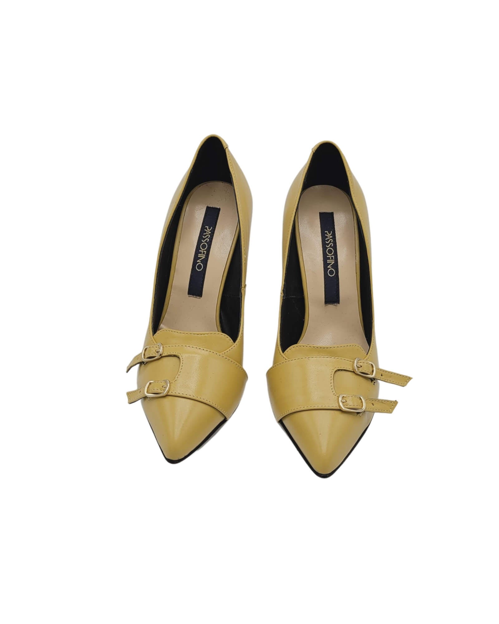 Pantofi eleganti cu doua catarame Venetia Yellow