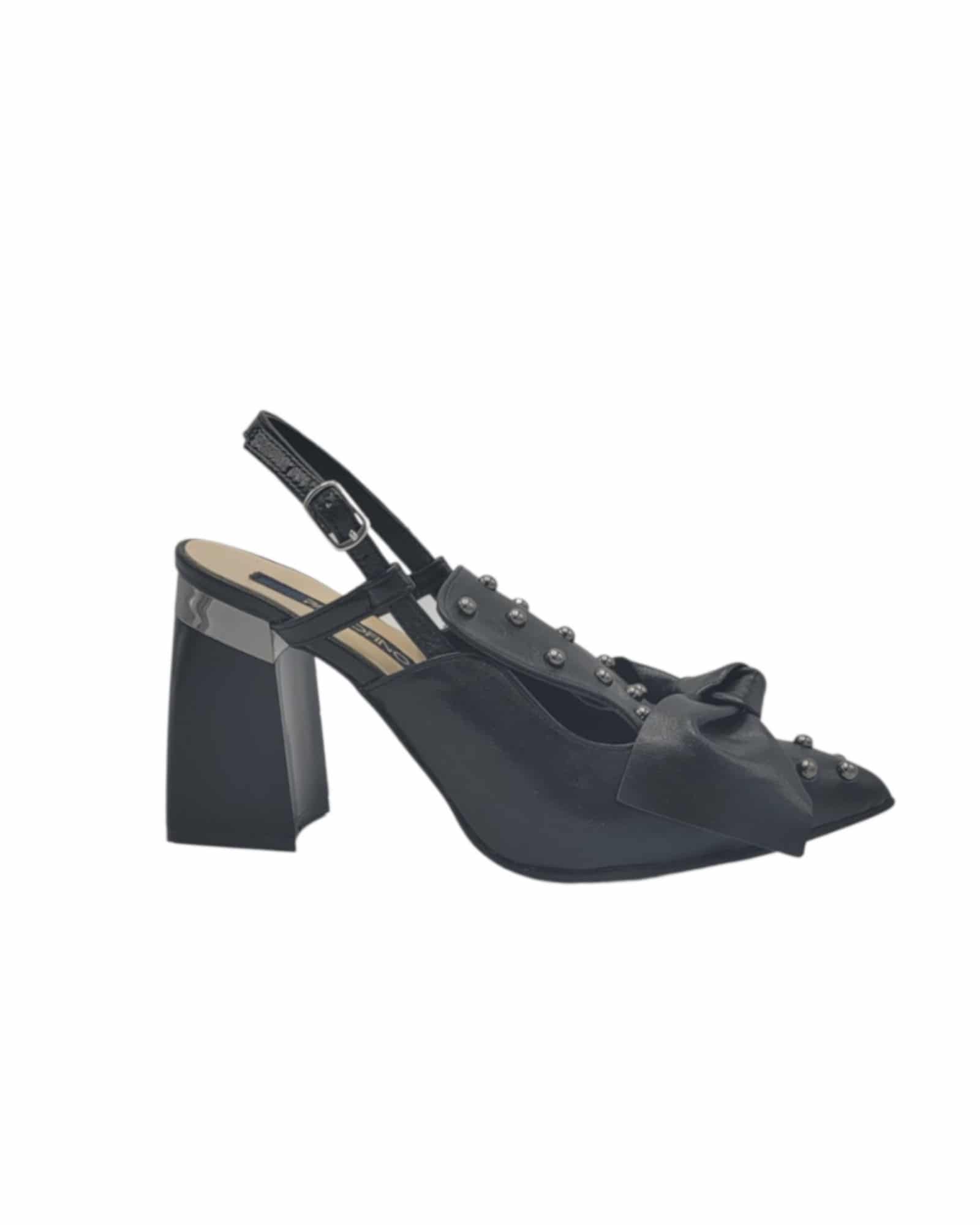 Pantofi eleganti cu tinte Metallica Black