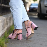 Pantofi eleganti cu tinte Metallica Lila