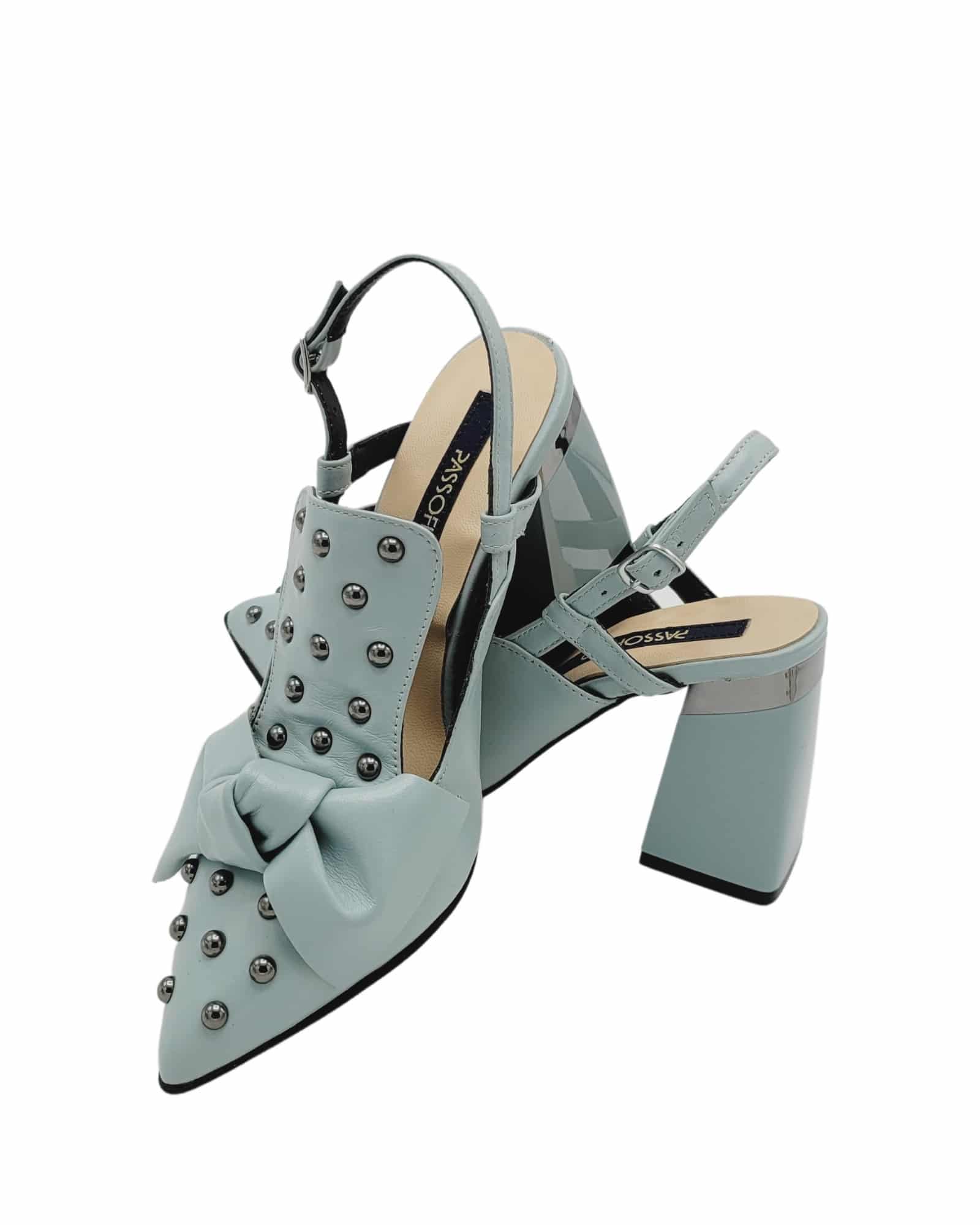 Pantofi eleganti cu tinte Metallica Mint