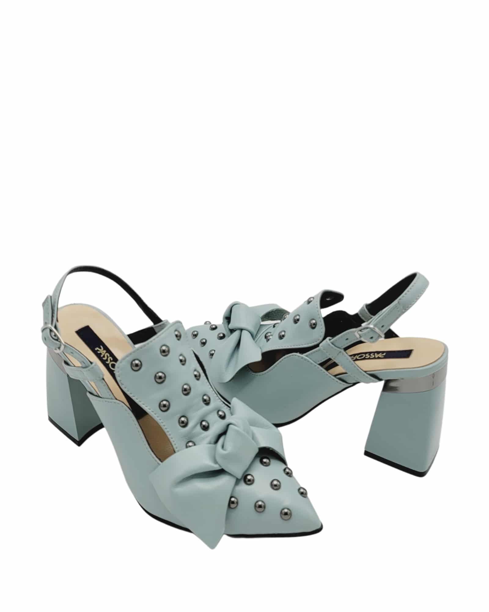 Pantofi eleganti cu tinte Metallica Mint
