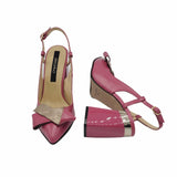 Pantofi eleganti decupati Jamila Fuchsia