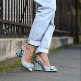 Pantofi eleganti decupati Jamila Mint