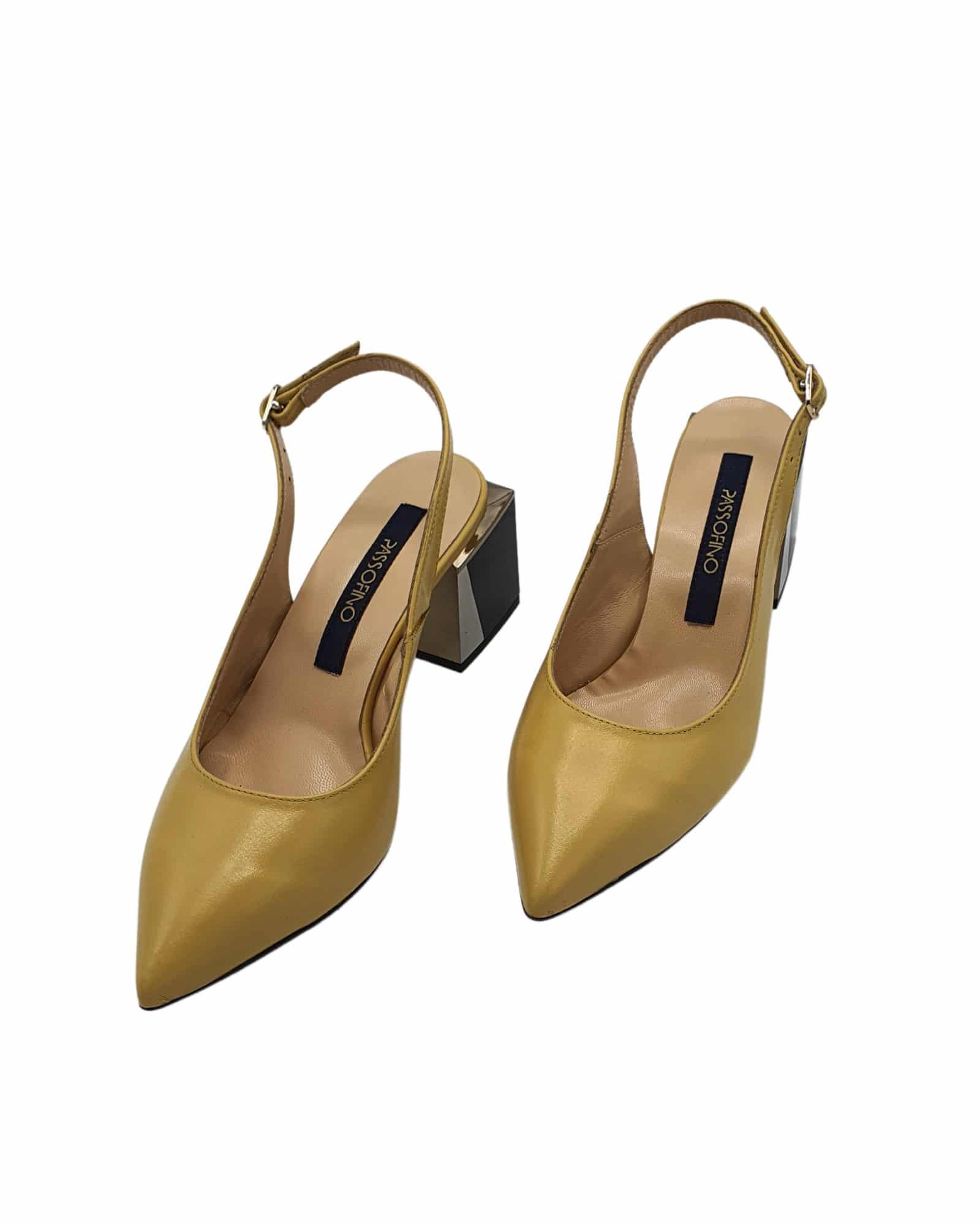 Pantofi eleganti decupati Mind Yellow