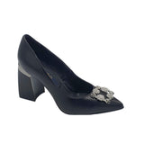 Pantofi eleganti negri cu accesoriu Lora