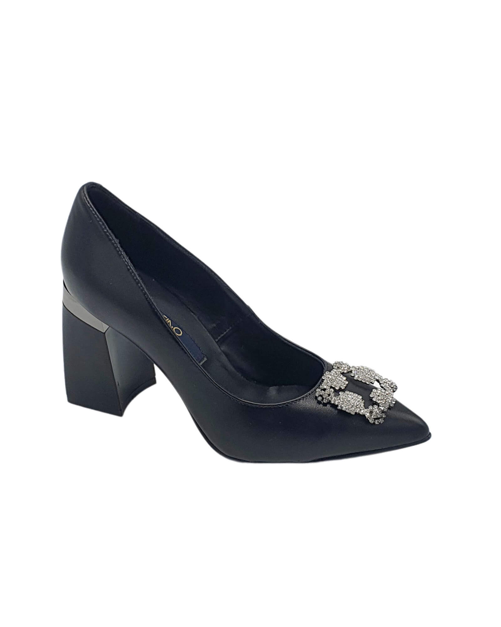Pantofi eleganti negri cu accesoriu Lora