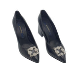 Pantofi eleganti negri cu accesoriu Lora