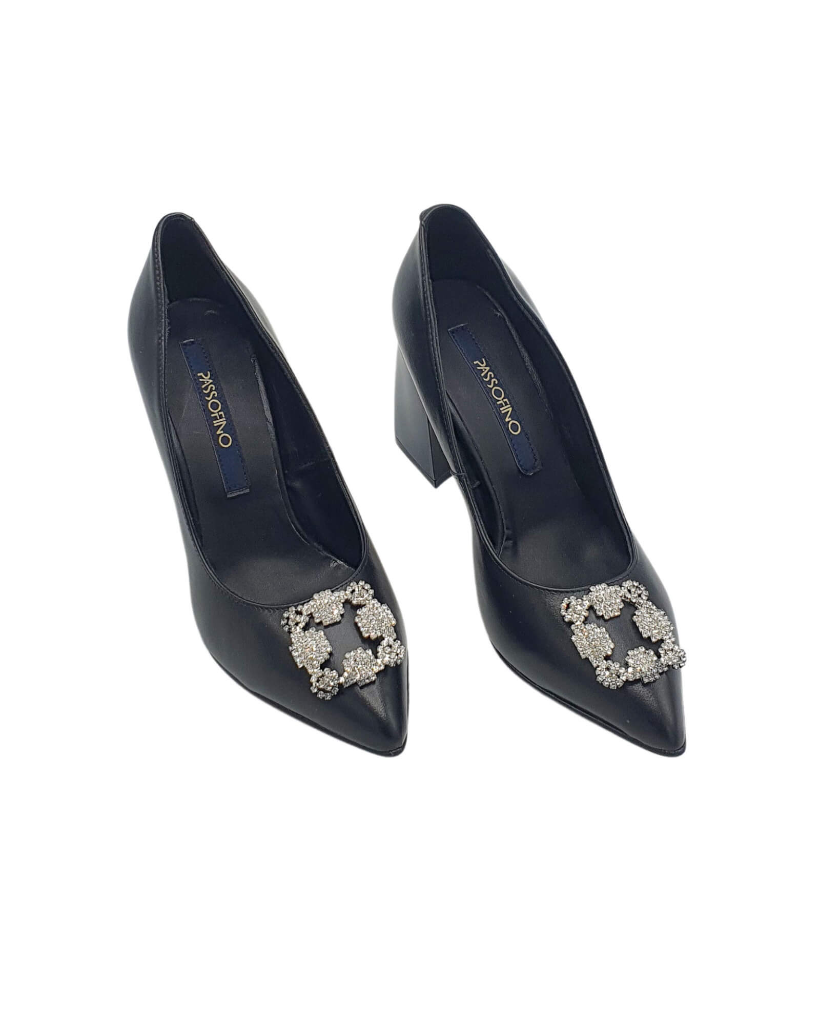Pantofi eleganti negri cu accesoriu Lora