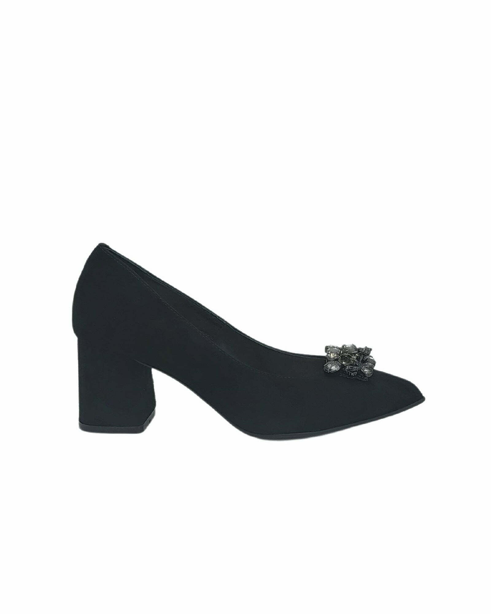 Pantofi eleganti-office cu accesoriu PF168-21 negru