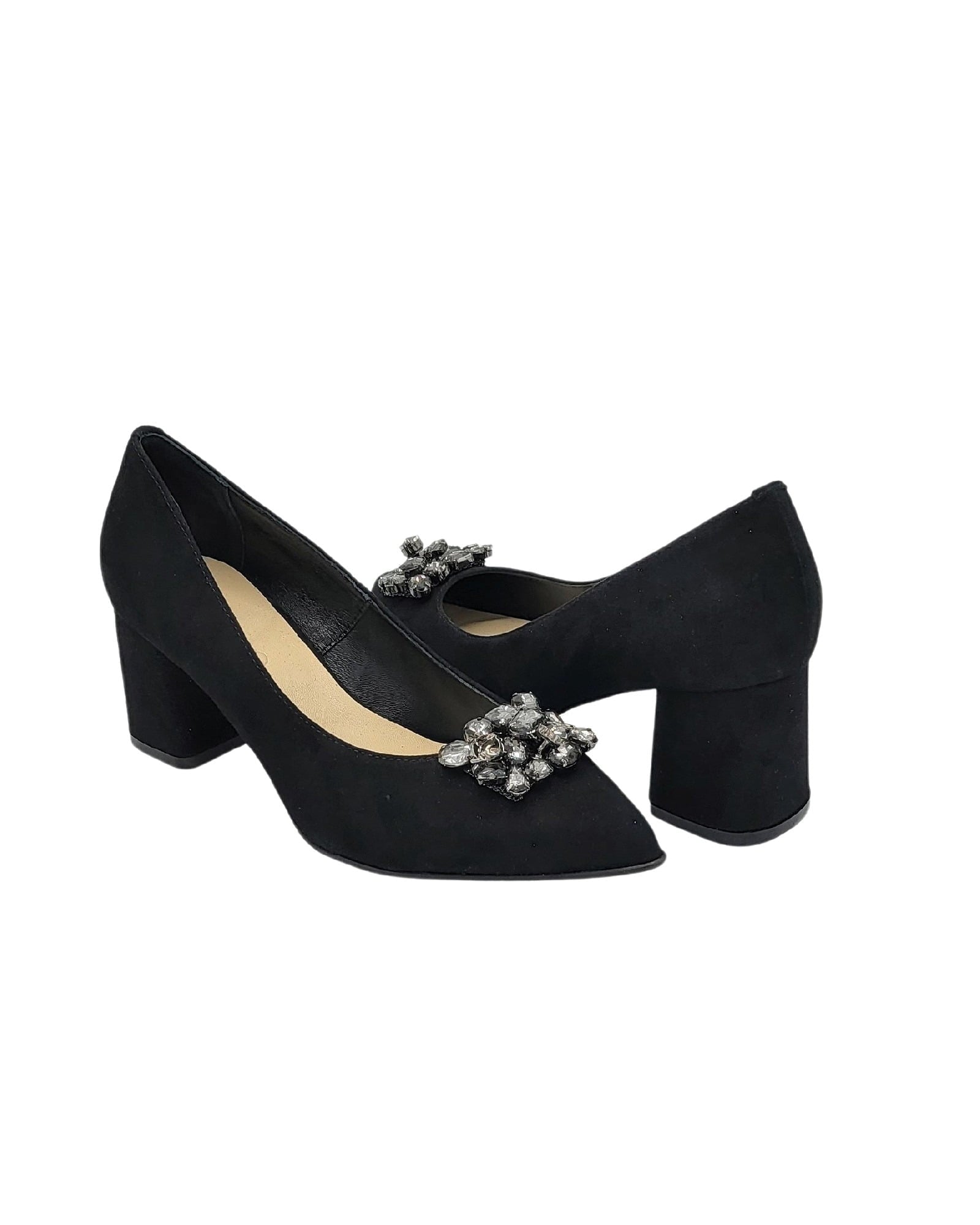 Pantofi eleganti-office cu accesoriu PF168-21 negru