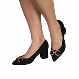 Pantofi eleganti-office cu accesoriu PF168-21 negru