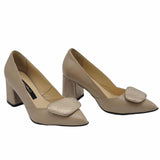 Pantofi eleganti-office Malvina Cappuccino