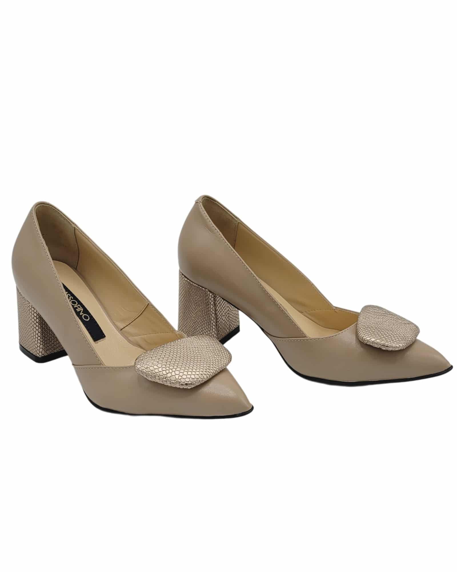Pantofi eleganti-office Malvina Cappuccino