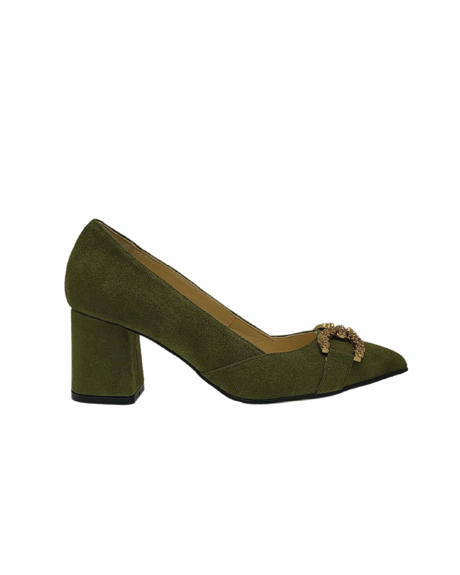 Pantofi eleganti-office PF168-20 olive