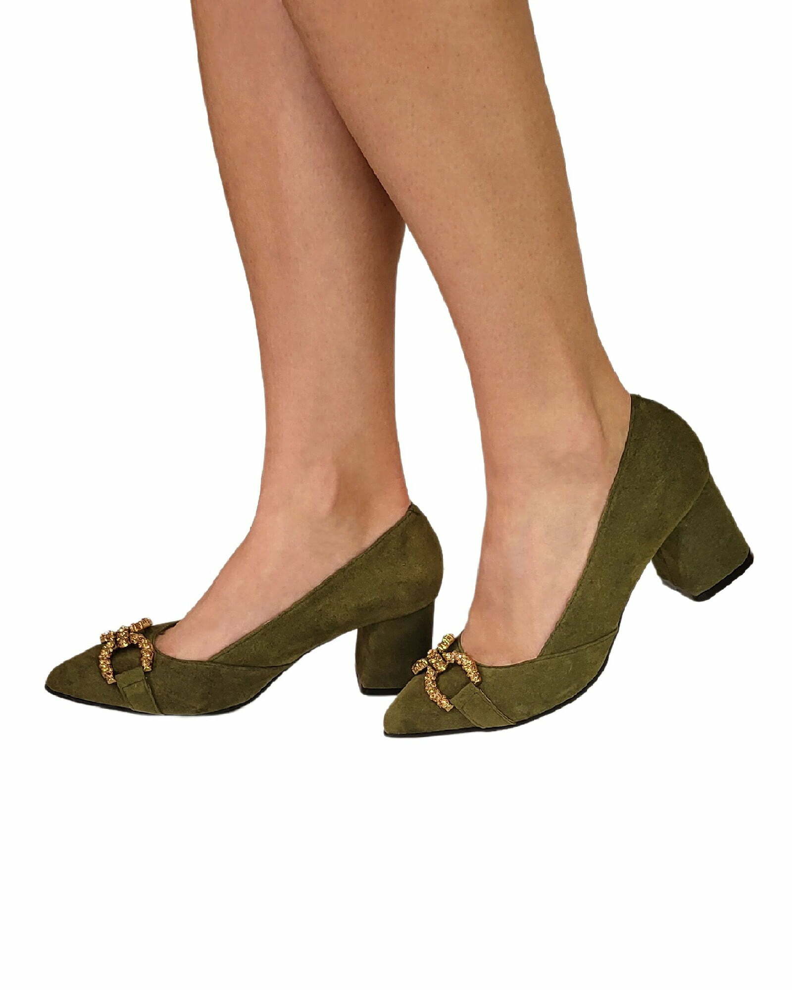 Pantofi eleganti-office PF168-20 olive