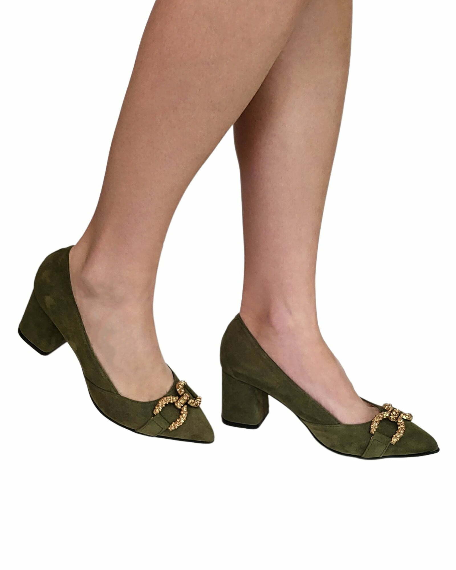 Pantofi eleganti-office PF168-20 olive
