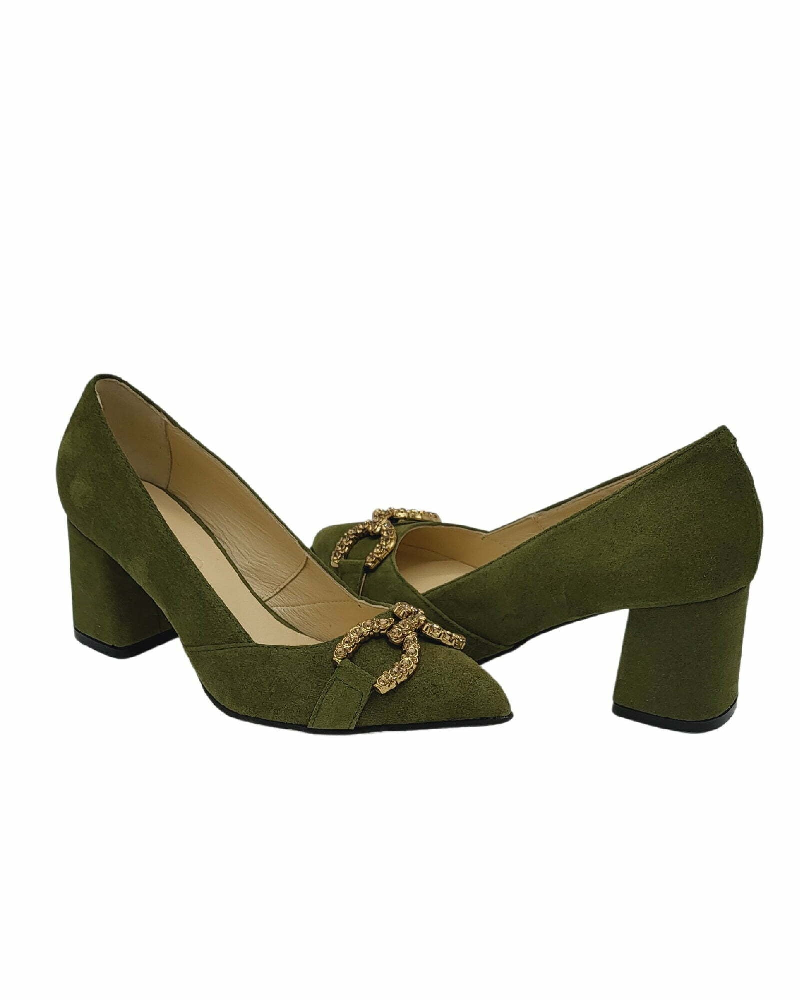 Pantofi eleganti-office PF168-20 olive
