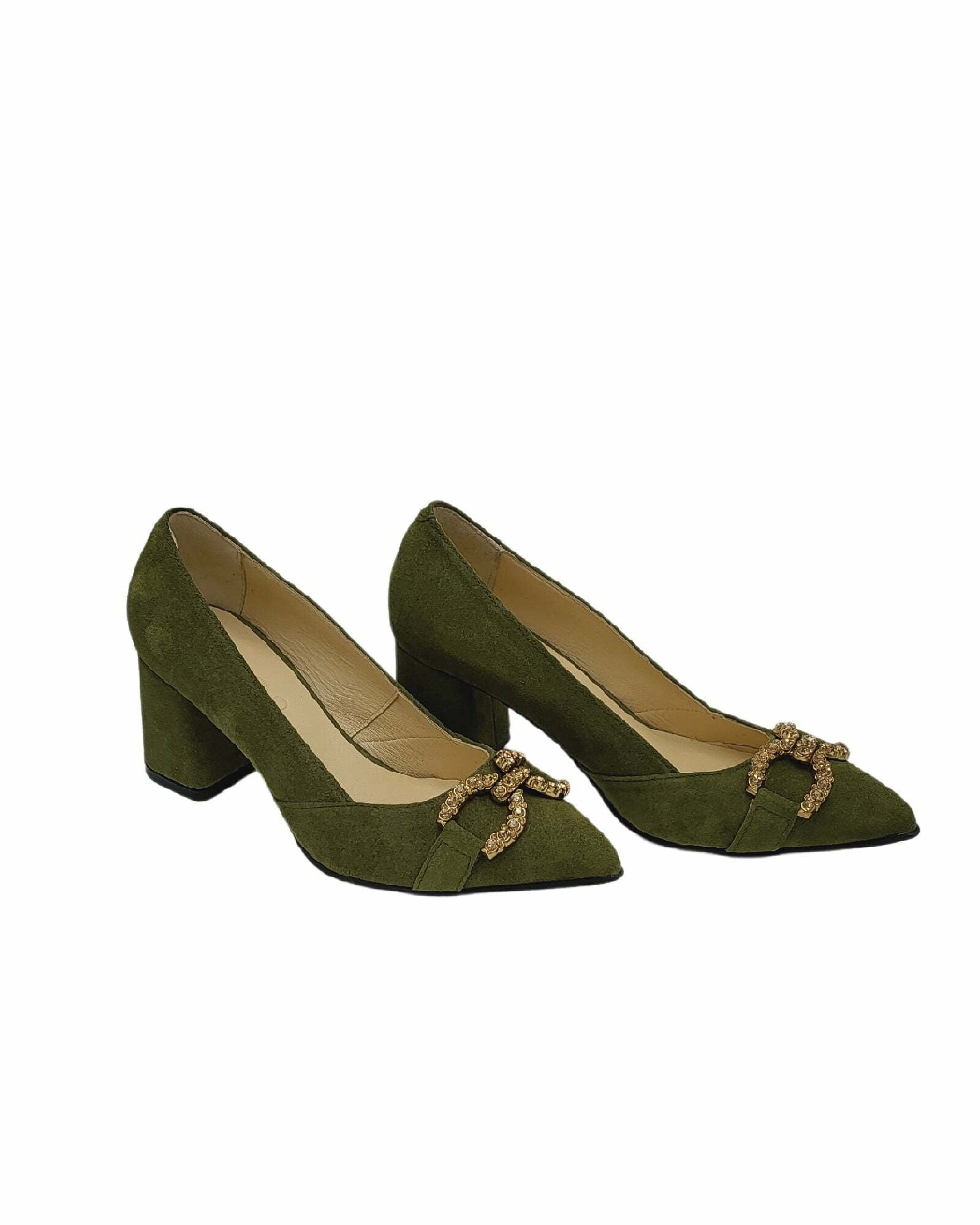 Pantofi eleganti-office PF168-20 olive