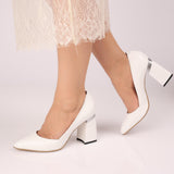 Pantofi eleganti PF309-3 alb