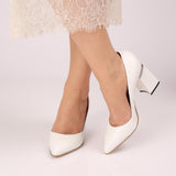 Pantofi eleganti PF309-3 alb