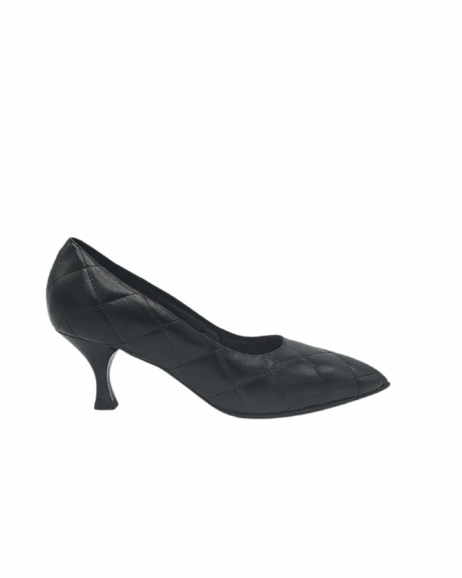 Pantofi negri cu toc modern PF0245-1