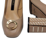 Pantofi office Amira Cappuccino